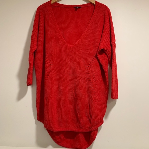 Express Sweaters - Express red knit dolman oversized sweater